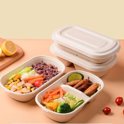 China Steamable PLA Containers Biodegradable Disposable Divided Microwavable Food Container for sale