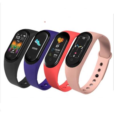 China Touch Screen Fitness Tracker Sport Heart Rate Blood Pressure Message Reminder Wristband m5 Smart Wristband for sale