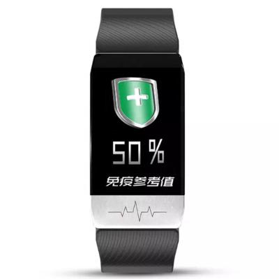 China Cover Plastic + Stainless Steel Body Immunity Measurement Sports Organization Multifunctional Body Temperature Smart Bracelet for sale