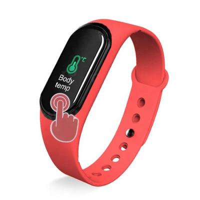 China Touch Screen Temperature Control Fitness Tracker Wristband M4Pro Body Temperature Smart Wristband for sale