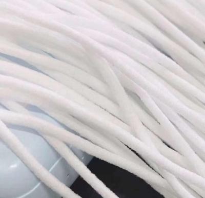 China 2021 White High Tenacity 2.8/2.8 Tenacity Band Rope Earloop Flat White 3/4/5mm/6mm Elastic Bands For Disposable Mask for sale