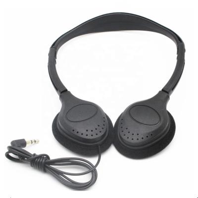 China Dongguan Portable and Lightweight Factory Earphone 3.5mm Low Cost Airline Cheap Headsets for sale