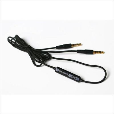 China microphone mute & volume control audio cable adapter microphone MIC mute button on and off, volume control for sale