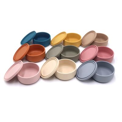 China Microwave Viable Freezer Spill Proof Silicone Portable Safe Leakproof Lunch Bento Bowls With Lid Silicone Lunch Container for sale