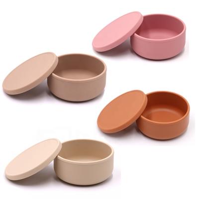 China Freezer Safe Portable Microwave Silicone Lunch Bento Leak Proof Spillproof Bowls With Lid Silicone Lunch Container for sale