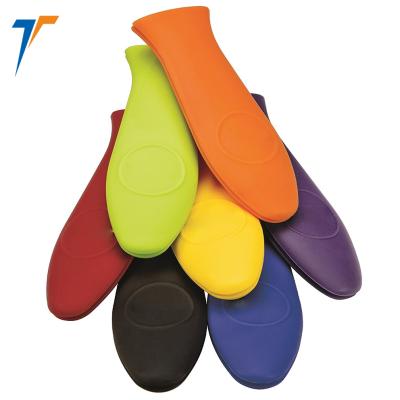 China Viable Kitchen Pot Sleeve Cover Handle Silicone Pot Handle Holder Heat Resistant Sockets for sale