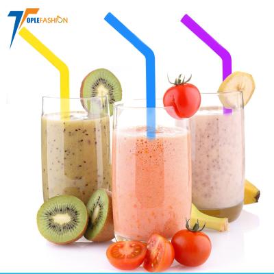 China Sustainable Reusable Slim Long Flexible Silicone Smoothie Drinking Straw With Cleaning Brushes For Hot Beverage for sale