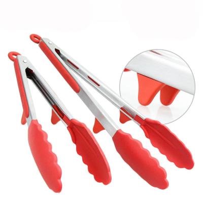 China Best Professional Viable Locking Silicone Food Tongs Spatula Tongs Heat Resistant Silicone Cooking Tongs for sale