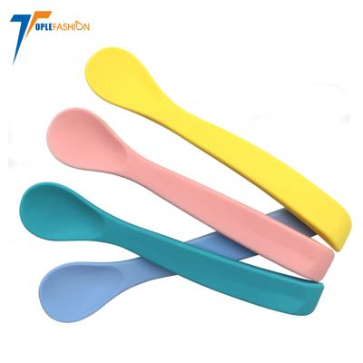 China BPA BPA LFGB Platinum PVC Food Grade Silicone Baby Spoon Free Soft Free Feeding Tools Kitchen Utensil for sale