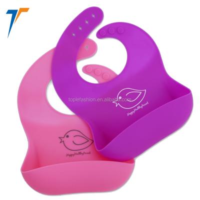 China Antibacterial easily waterproof rag food grade silicone baby bib wholesale custom making for sale