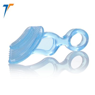 China Manual Oral Gum Massager Silicone Training Baby Toothbrush BPA Free for sale