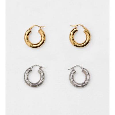 China New Stainless Steel BOHEMIA Huggie Hoop Earrings French Tiny Hoop Earrings Hypoallergenic Style Delicate Jewelry For Women for sale