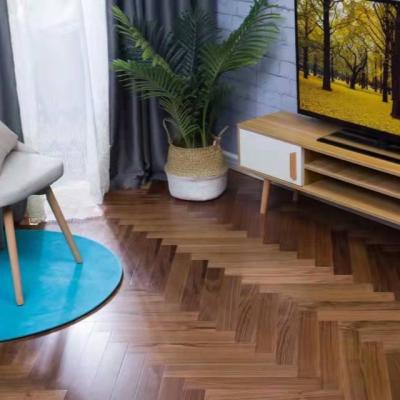 China Modern Soft White European Plane Style Living Room Oak Style Solid Color Design Modern Herringbone Parquet Flooring Herringbone Parquet Flooring for sale