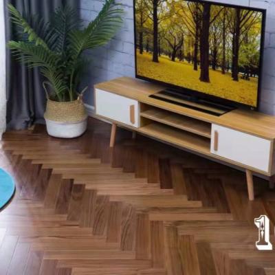 China Modern Soft White European Plane Style Living Room Oak Style Solid Color Design Modern Herringbone Parquet Flooring Herringbone Parquet Flooring for sale