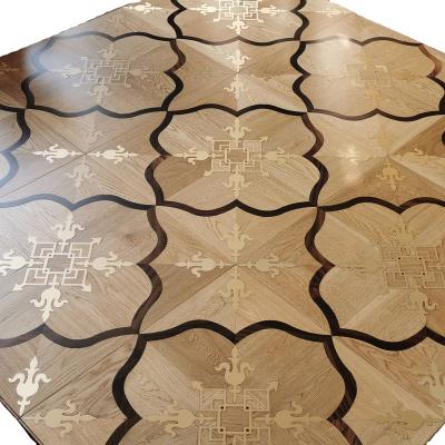 China Household Marble Copper Crystal Hotel Project Inlay Modern Metal Versailles Jade Stainless Steel Oak Solid Oak Flooring for sale