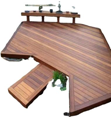 China 2022 3D hardwood wear-resistant non-slip pure log waterproof hot sale outdoor floor balcony deck hallway park balcony deck for sale