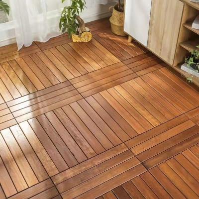 China 2022 3D hardwood wear-resistant non-slip pure log waterproof hot sale outdoor floor balcony deck hallway park balcony deck for sale