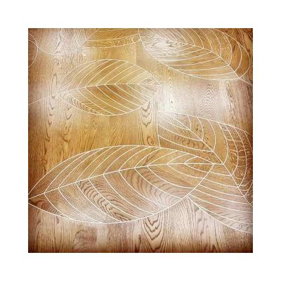 China 2022 New Arrival Multilayer High Quality Solid Wood Square Wood Flooring With Metal Pattern For Home Hotel Mall for sale