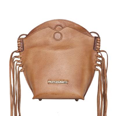 China Luxury Factory Novation RLC-L155 Montana West Real Leather Fringe Bag Direct Cross - Body Bag for sale