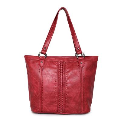 China Luxury Factory Direct Handbags MW1028G-8317 Montana West Whipstitch Collection Concealed Carry Tote Bag Leather Bags Women for sale