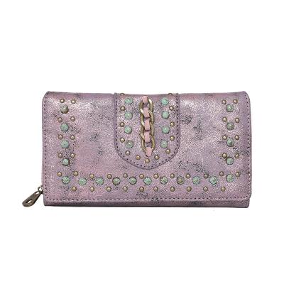 China Luxury Factory Direct MW1058-W010 Montana West Rhinestone Collection Long Wallet Ladies Pinch for sale