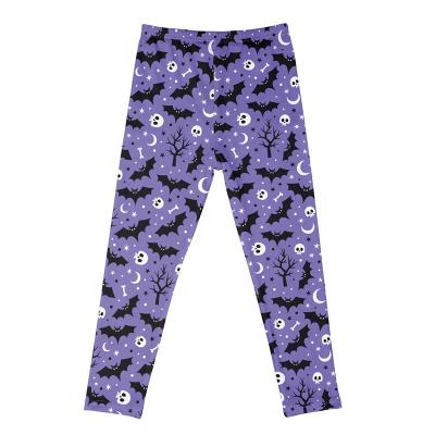 China Factory Printing Kids Anti-wrinkle Kids Soft Comfortable Polyester Spandex Elastic Girl's Leggings for sale