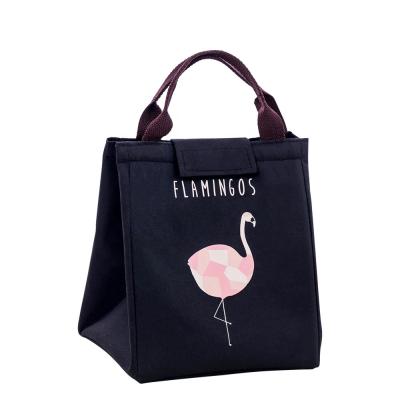 China OEM Insulated Eco Friendly Flamingos Insulated Picnic Lunch Cooler Bag 4 Colors for sale