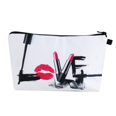 China OEM Factory 3d Eco-friendly Custom Printing Women Luxury Cosmetic Bag for sale