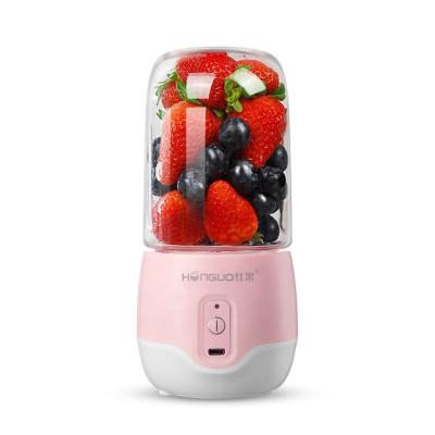 China High Efficiency Protable Usb Blender Cute Red Fruit Squeezer Household Portable Fruit Small Mini Rechargeable Juicer Electric Accompanying Cup for sale