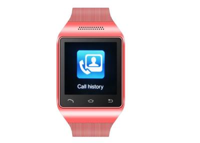 China Capacitive 1.54inches GSM Mobile Watch Phone Red GPRS With MTK6260 Chip for sale