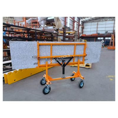 China SANDE Storage Slab Transport Cart Countertop Installation Trolley Cart Worktable for Granite Marble Stone Slabs and Glass for sale