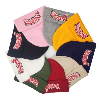 China breathable & Waterproof Backwoods Lettering Hats Men Women Warm Wool Knitted Hats Designer Hip Hop Winter Hats Unisex Beanies for sale