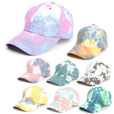 China breathable & Fashion Waterproof Summer Tie Dye Sun Hats Men Women Outdoor Sports Covers Baseball Hats With Custom Logo for sale