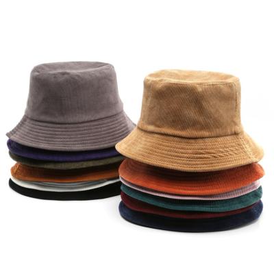 China High Quality Fisherman Hats Caps Wholesale Logo Corduroy Blank Bucket Hats Custom Made Embroidery Sun Hats OEM Unisex for sale