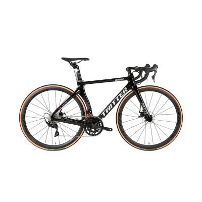 China Carbon fiber TWITTER thunder 700c road bike R7000/105 groupset carbon fiber road bike with disc brake for sale