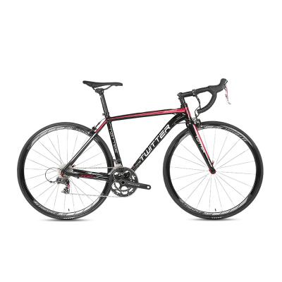 China Racing TWITTER cheap aluminum alloy road bike with carbon fork 22 speed 700C racing bicycle for sale