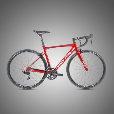 China Carbon fiber tweeter smile aluminum alloy frame racing disc 700c road bike with carbon fork for sale