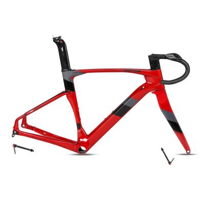 China 700C Cyclone Road Bike Frame Carbon Fiber 700c Disc Brake Aero Road Bike Frame Twitter for sale