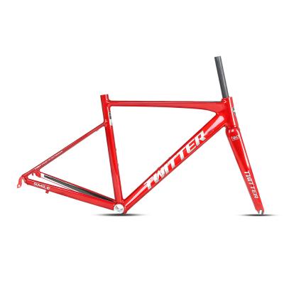 China 23C/25C China Twitter road bike frameset quick release or by axle 700c aluminum alloy road bicycle frame for sale