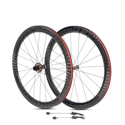 China Road Bikes Customized Carbon Body 12K 50MM 60MM Anvil Carbon Wheels 700c Road Bicycle Wheelsets for sale