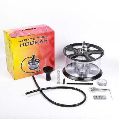 China New type good price portable eco-friendly natural handmade silicone smoke pot hookah with lamp for sale