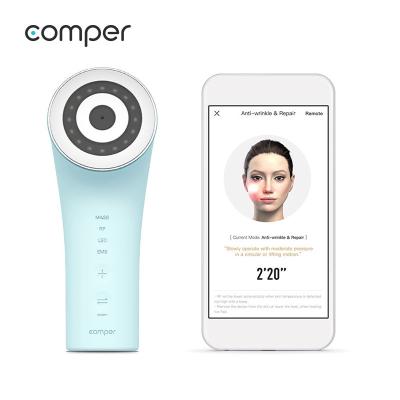 China Face Lift Comper Smarkin RF EMS LED AMASS 4 Beauty Technologies in 1 Device Bluetooth Smart Skin Care for Facial Treatment for sale