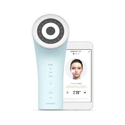 China Face Lift Comper RF EMS MASS LED 4 in 1 Technology and APP Smarkin RF Face Lifting and Skin Tightening Wrinkle Removal for sale