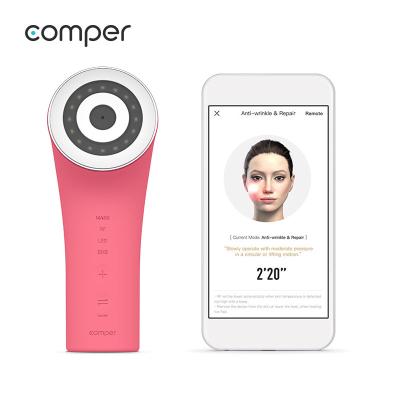 China Anti-Puffiness RF EMS MASS LED 4 IN 1 Technologies Slim Face Slimming Facial Massager Wrinkle Remover Skin Care Tool for sale