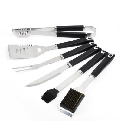 China Easily Cleaned BBQ Utensils 6pcs Stainless Steel Barbecue Tool Kit for sale