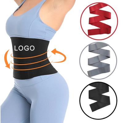 China Antibacterial High Quality Latex Waist Wrap Band Belly Body Wrap Waist Trainer Belt Bandage Invisible Belly Wrap for sale