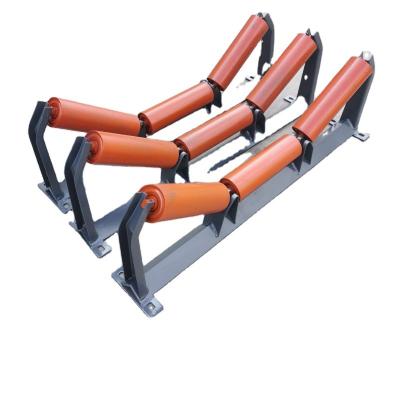 China Machinery Repair Shops Belt Conveyor Parts Steel Troughing Roller Frame for Bulk Material for sale