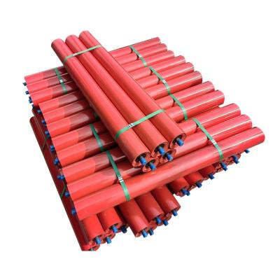 China Machinery Repair Shops Mining Industry Rubber Conveyor Belt Idler Return Flat Roller for sale