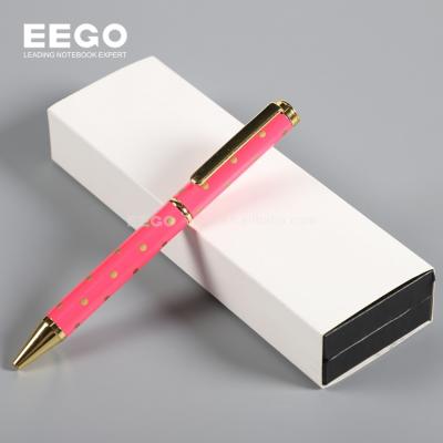 China 2022 New Trend Luxury Pink Ballpoint Pen Custom Gift Metal Ballpoint Pen With Promotional Logo for sale