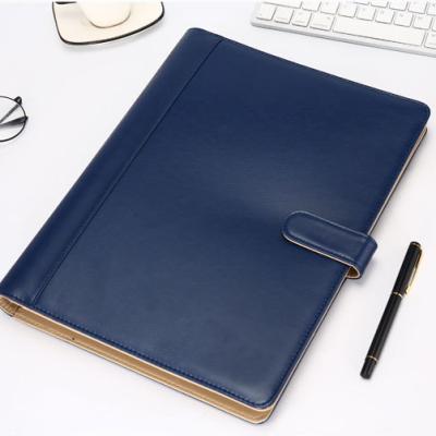 China Custom Leather Folder Office Supplies Manager Folder PU A4 Folder With Calculator Case for sale